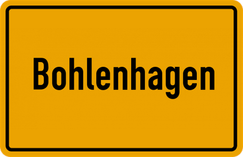Ortsschild Bohlenhagen