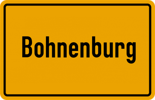 Ortsschild Bohnenburg