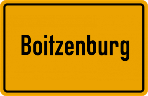 Ortsschild Boitzenburg