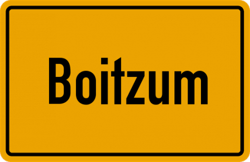 Ortsschild Boitzum