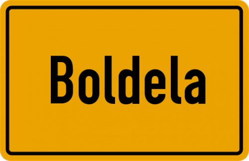 Ortsschild Boldela