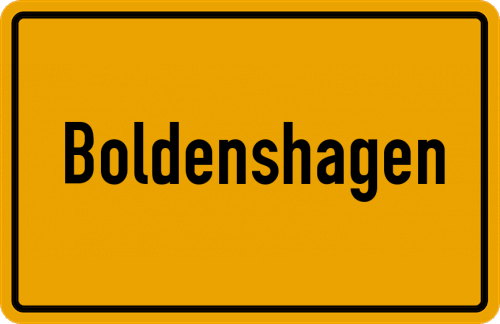 Ortsschild Boldenshagen