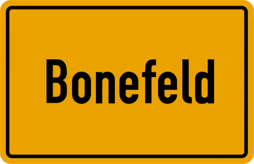 Ortsschild Bonefeld