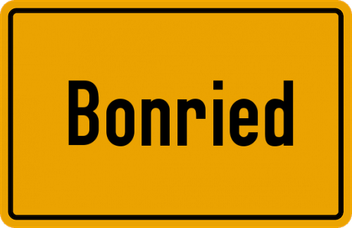 Ortsschild Bonried