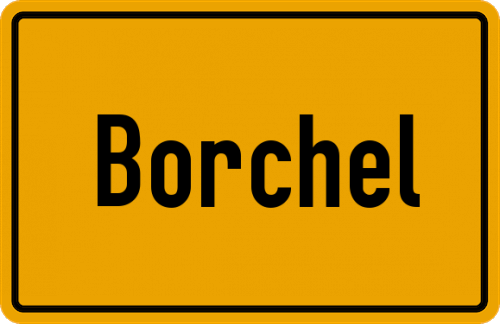 Ortsschild Borchel