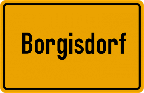 Ortsschild Borgisdorf