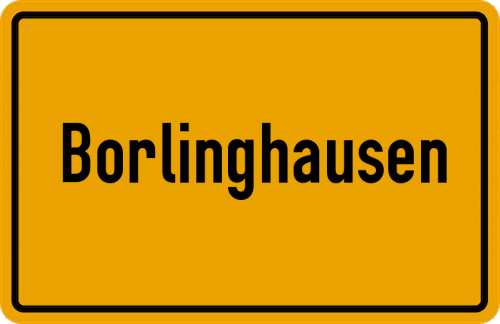 Ortsschild Borlinghausen