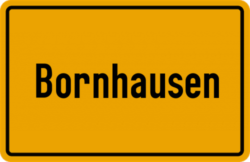 Ortsschild Bornhausen