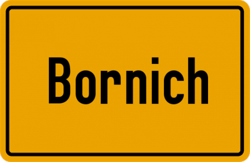 Ortsschild Bornich, Taunus