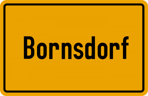 Ortsschild Bornsdorf