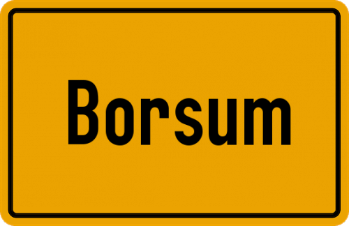 Ortsschild Borsum, Emsl