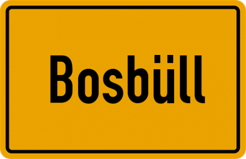 Ortsschild Bosbüll