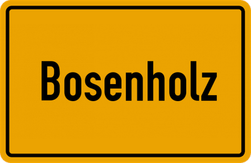 Ortsschild Bosenholz