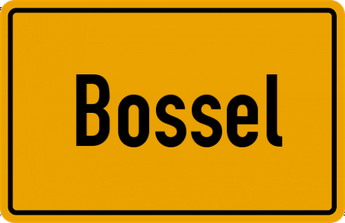 Ortsschild Bossel, Niederelbe