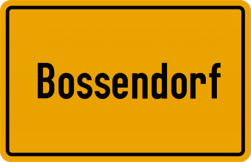 Ortsschild Bossendorf