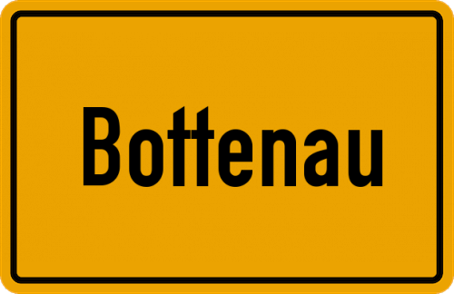 Ortsschild Bottenau