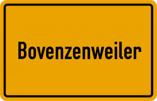 Ortsschild Bovenzenweiler
