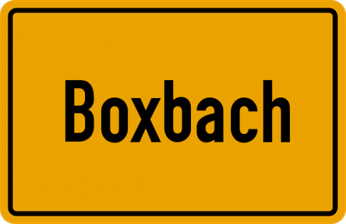 Ortsschild Boxbach