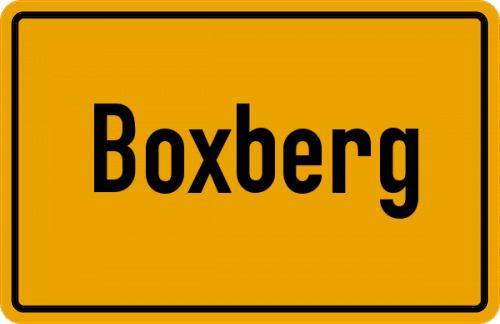Ortsschild Boxberg, Kreis Daun