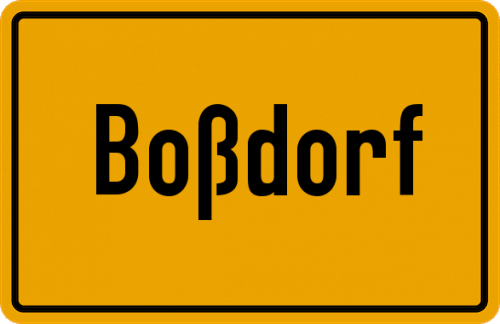 Ortsschild Boßdorf