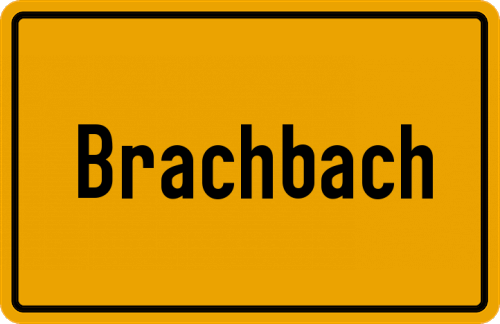 Ortsschild Brachbach, Mittelfranken