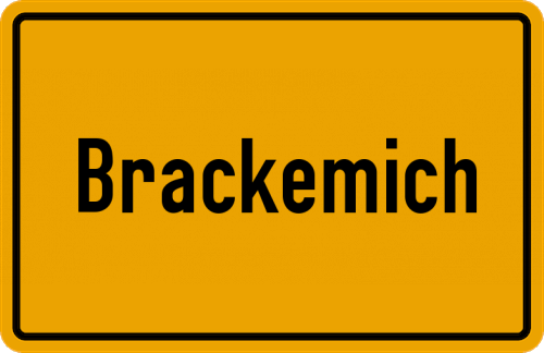 Ortsschild Brackemich, Siegkreis