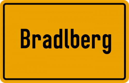 Ortsschild Bradlberg