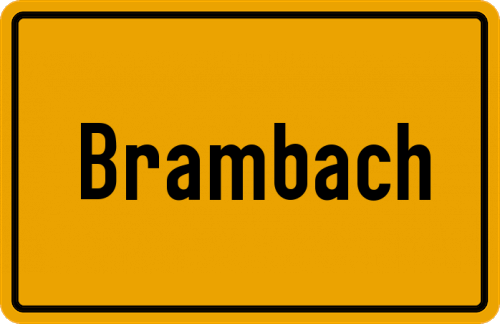 Ortsschild Brambach
