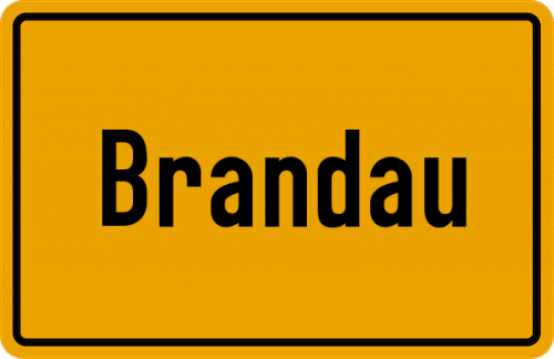 Ortsschild Brandau, Odenwald