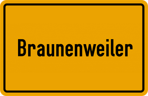 Ortsschild Braunenweiler