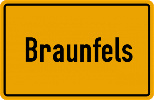 Ortsschild Braunfels