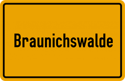 Ortsschild Braunichswalde
