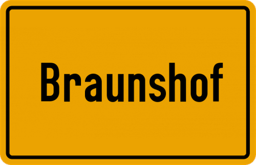 Ortsschild Braunshof