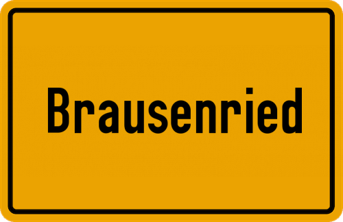 Ortsschild Brausenried