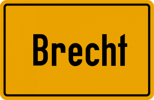Ortsschild Brecht, Eifel