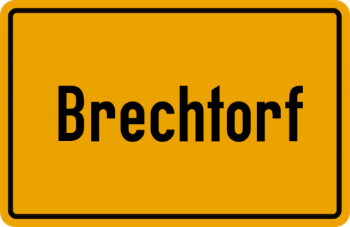 Ortsschild Brechtorf