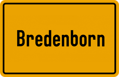 Ortsschild Bredenborn