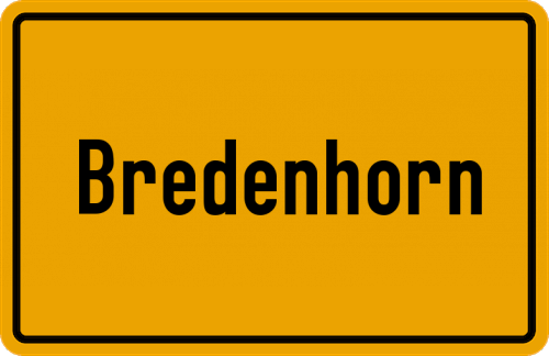 Ortsschild Bredenhorn