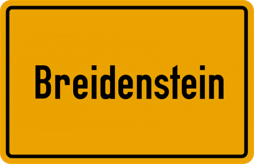 Ortsschild Breidenstein