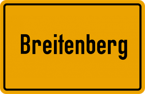Ortsschild Breitenberg, Kreis Duderstadt, Niedersachsen