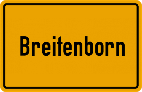 Ortsschild Breitenborn