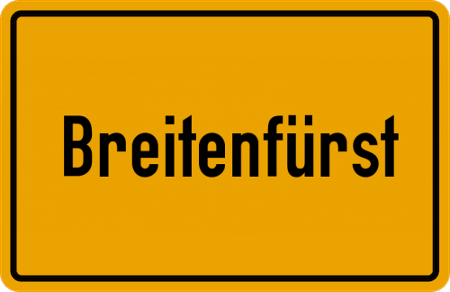 Ortsschild Breitenfürst