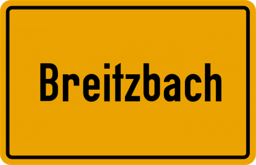Ortsschild Breitzbach