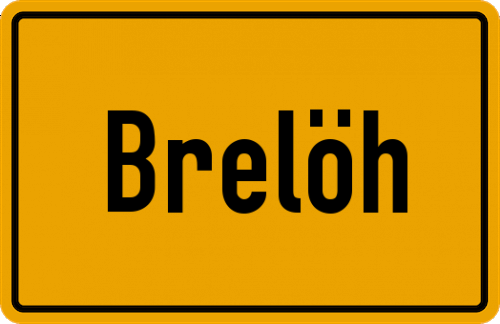 Ortsschild Brelöh