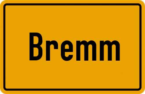 Ortsschild Bremm, Mosel