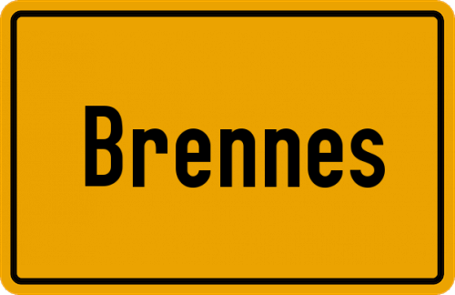 Ortsschild Brennes