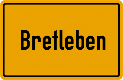 Ortsschild Bretleben