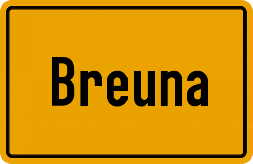 Ortsschild Breuna