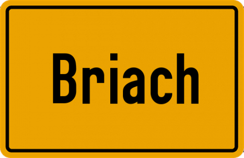 Ortsschild Briach