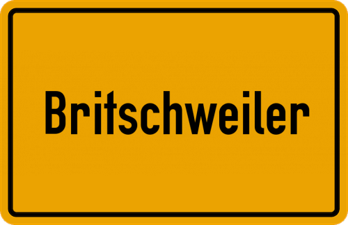 Ortsschild Britschweiler